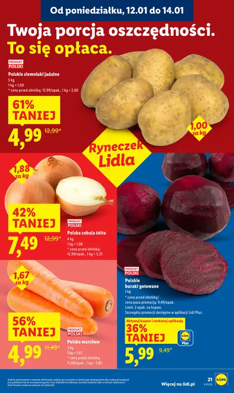 Lidl - gazetka promocyjna Oferta od poniedziałku od poniedziałku 12.01 do środy 14.01 - strona 21
