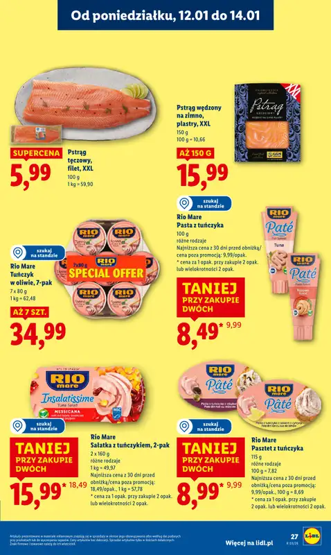 Lidl - gazetka promocyjna Oferta od poniedziałku od poniedziałku 12.01 do środy 14.01 - strona 27
