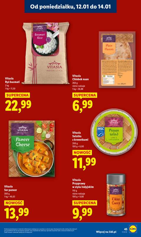 Lidl - gazetka promocyjna Oferta od poniedziałku od poniedziałku 12.01 do środy 14.01 - strona 45