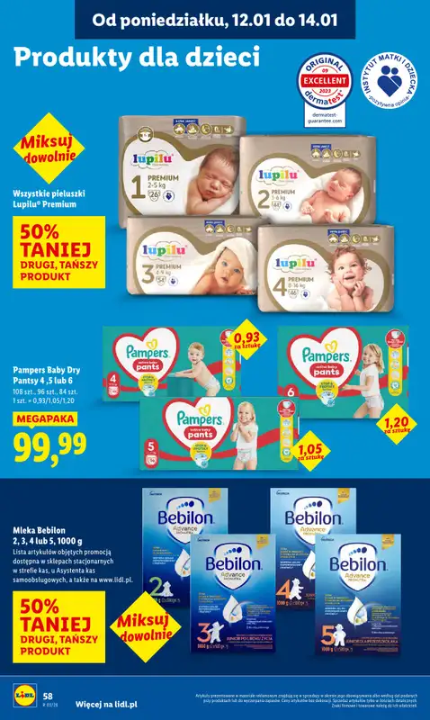 Lidl - gazetka promocyjna Oferta od poniedziałku od poniedziałku 12.01 do środy 14.01 - strona 58