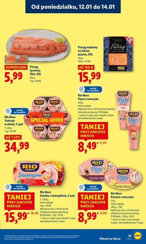 Lidl - gazetka promocyjna Oferta od poniedziałku od poniedziałku 12.01 do środy 14.01 - strona 27