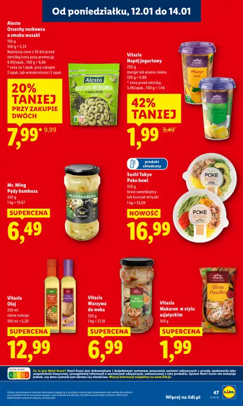 Lidl - gazetka promocyjna Oferta od poniedziałku od poniedziałku 12.01 do środy 14.01 - strona 47