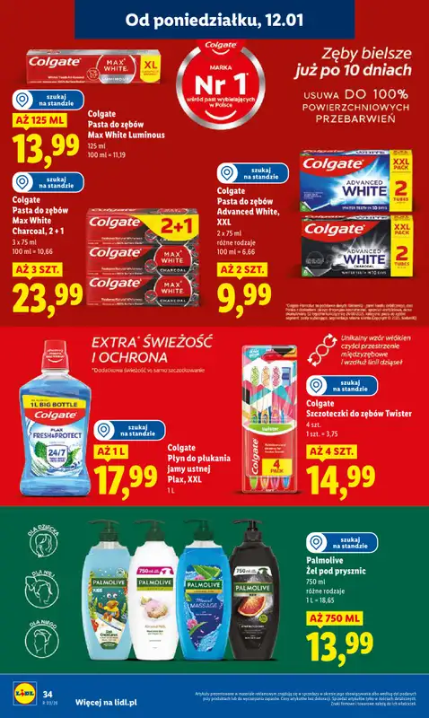 Lidl - gazetka promocyjna Oferta od poniedziałku od poniedziałku 12.01 do środy 14.01 - strona 34