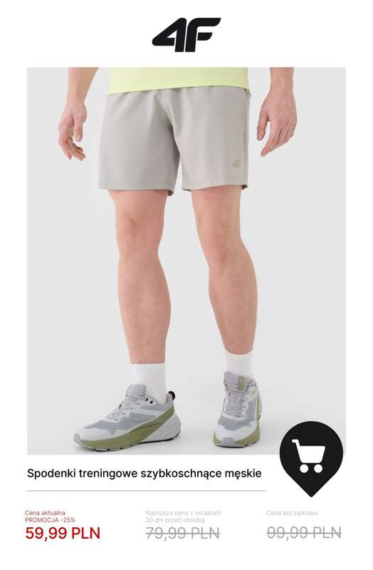 4F - gazetka promocyjna Ubrania na trening dla niego – do -50% od poniedziałku 12.01  - strona 3