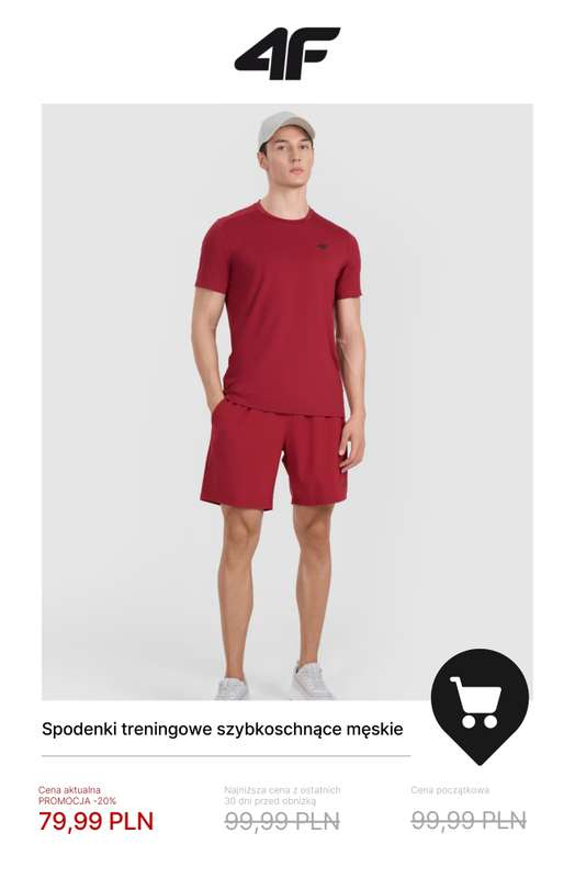 4F - gazetka promocyjna Ubrania na trening dla niego – do -50% od poniedziałku 12.01  - strona 7