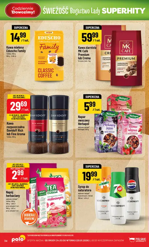POLOmarket - gazetka promocyjna Gazetka od środy 14.01 do wtorku 20.01 - strona 34