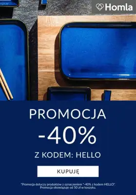 Homla - gazetka promocyjna -40% od 50 zł z kodem od poniedziałku 12.01 