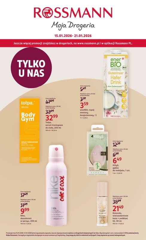 Rossmann - gazetka promocyjna Gazetka od czwartku 15.01 do środy 21.01