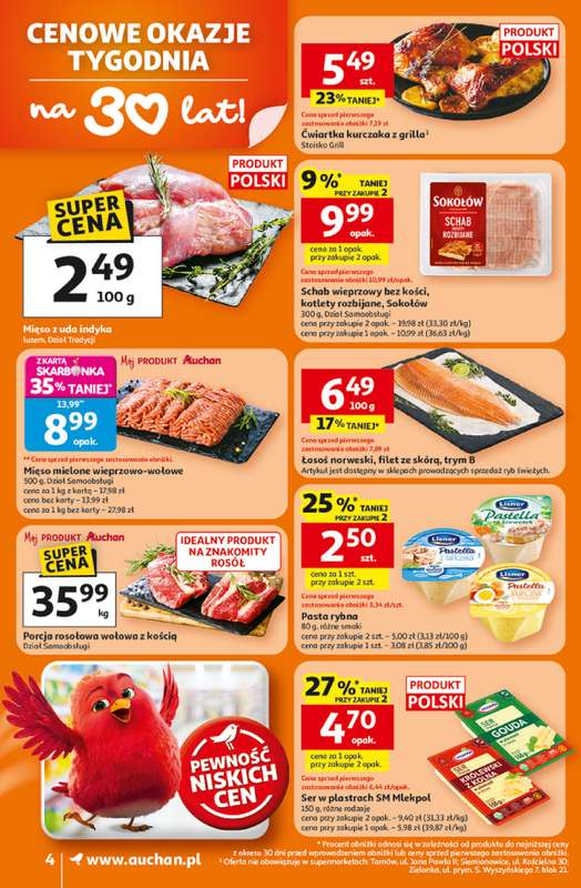 Auchan - gazetka promocyjna Gazetka 30 Lat Supermarket Auchan od czwartku 15.01 do środy 21.01 - strona 4