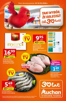 Auchan - gazetka promocyjna Gazetka 30 Lat Supermarket Auchan od czwartku 15.01 do środy 21.01