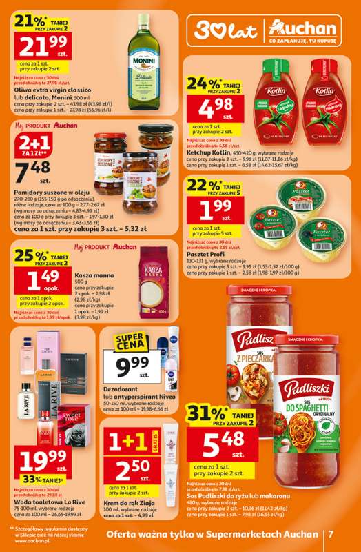Auchan - gazetka promocyjna Gazetka 30 Lat Supermarket Auchan od czwartku 15.01 do środy 21.01 - strona 7