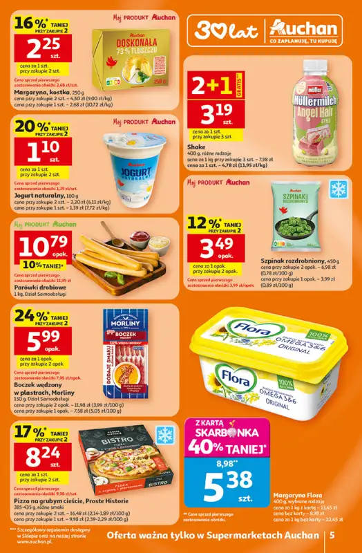 Auchan - gazetka promocyjna Gazetka 30 Lat Supermarket Auchan od czwartku 15.01 do środy 21.01 - strona 5