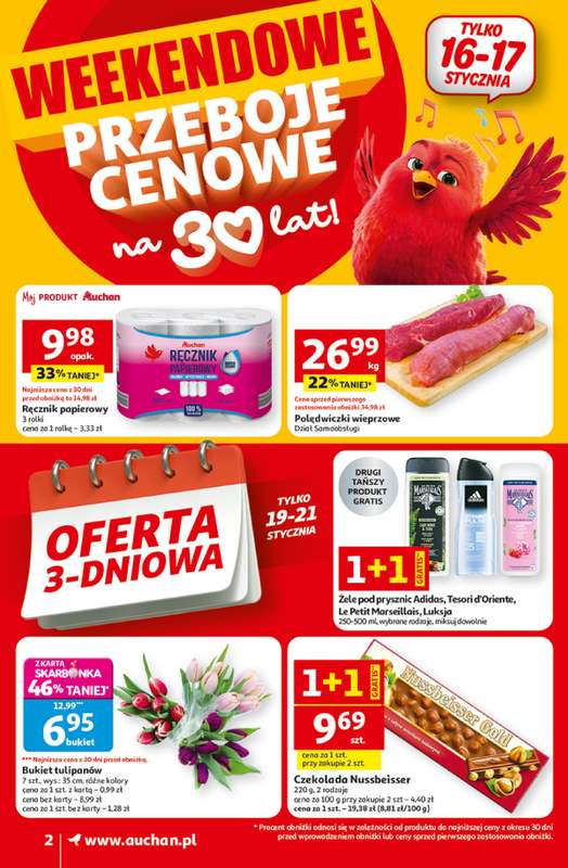Auchan - gazetka promocyjna Gazetka 30 Lat Supermarket Auchan od czwartku 15.01 do środy 21.01 - strona 2