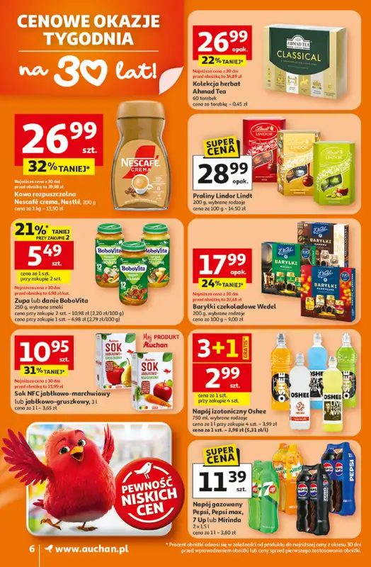 Auchan - gazetka promocyjna Gazetka 30 Lat Supermarket Auchan od czwartku 15.01 do środy 21.01 - strona 6