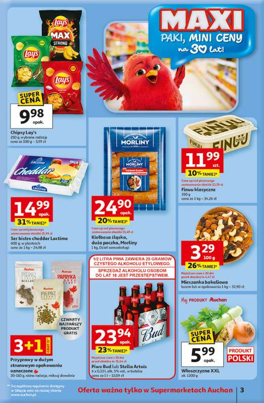 Auchan - gazetka promocyjna Gazetka 30 Lat Supermarket Auchan od czwartku 15.01 do środy 21.01 - strona 3