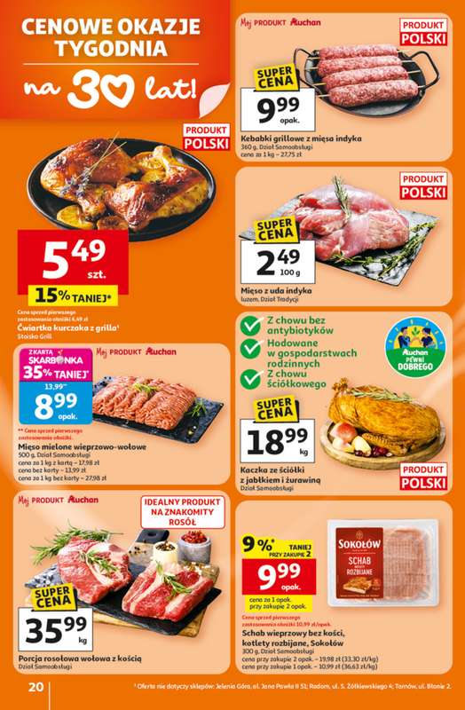 Auchan - gazetka promocyjna Gazetka 30 Lat Hipermarket Auchan od czwartku 15.01 do środy 21.01 - strona 20