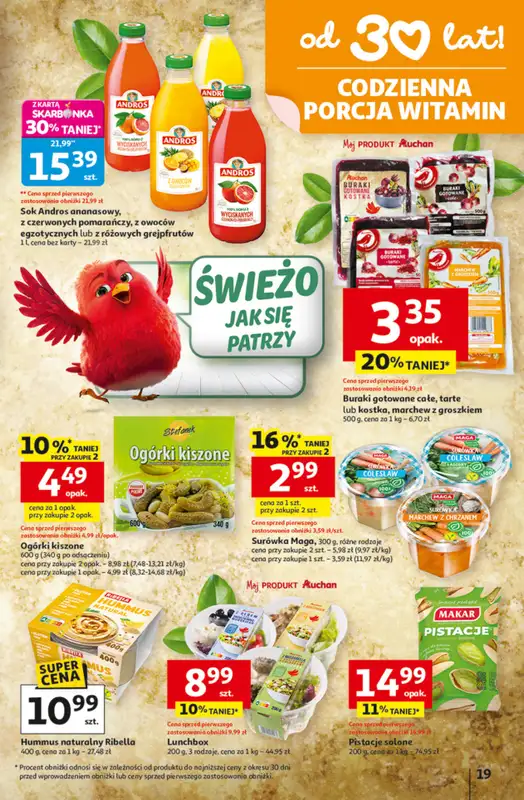 Auchan - gazetka promocyjna Gazetka 30 Lat Hipermarket Auchan od czwartku 15.01 do środy 21.01 - strona 19