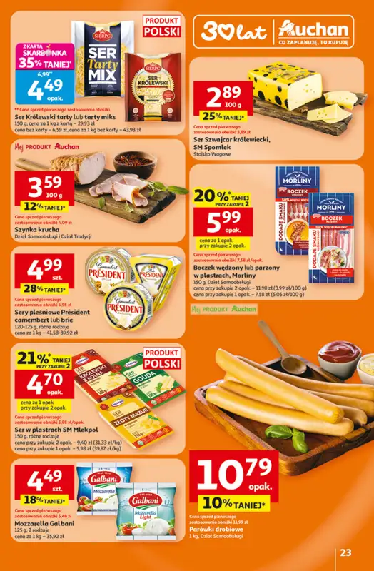 Auchan - gazetka promocyjna Gazetka 30 Lat Hipermarket Auchan od czwartku 15.01 do środy 21.01 - strona 23