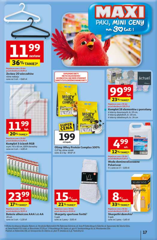 Auchan - gazetka promocyjna Gazetka 30 Lat Hipermarket Auchan od czwartku 15.01 do środy 21.01 - strona 17