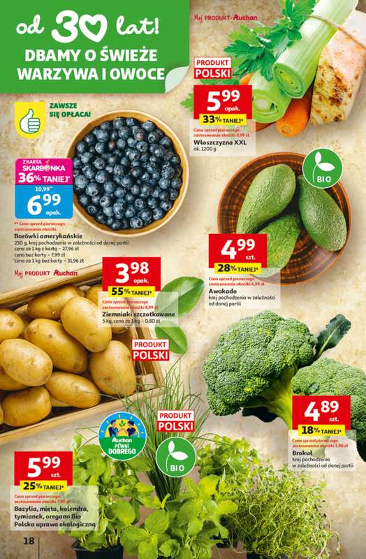 Auchan - gazetka promocyjna Gazetka 30 Lat Hipermarket Auchan od czwartku 15.01 do środy 21.01 - strona 18