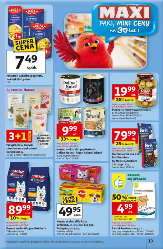 Auchan - gazetka promocyjna Gazetka 30 Lat Hipermarket Auchan od czwartku 15.01 do środy 21.01 - strona 13