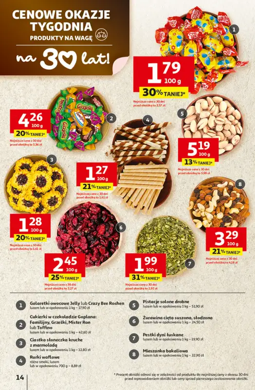Auchan - gazetka promocyjna Gazetka 30 Lat Hipermarket Auchan od czwartku 15.01 do środy 21.01 - strona 14