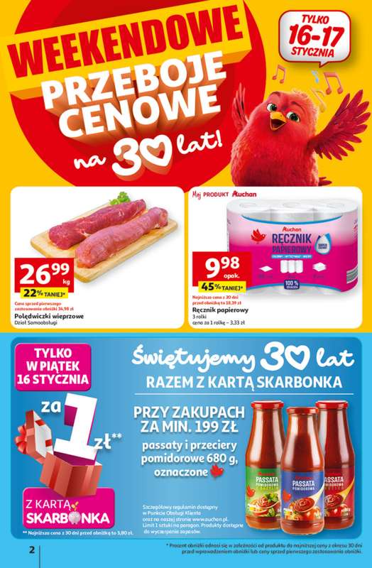 Auchan - gazetka promocyjna Gazetka 30 Lat Hipermarket Auchan od czwartku 15.01 do środy 21.01 - strona 2
