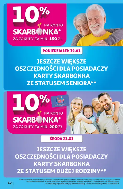 Auchan - gazetka promocyjna Gazetka 30 Lat Hipermarket Auchan od czwartku 15.01 do środy 21.01 - strona 42