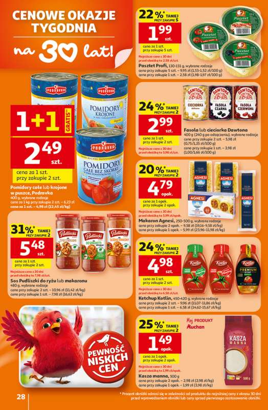 Auchan - gazetka promocyjna Gazetka 30 Lat Hipermarket Auchan od czwartku 15.01 do środy 21.01 - strona 28