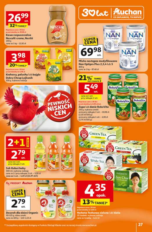 Auchan - gazetka promocyjna Gazetka 30 Lat Hipermarket Auchan od czwartku 15.01 do środy 21.01 - strona 27