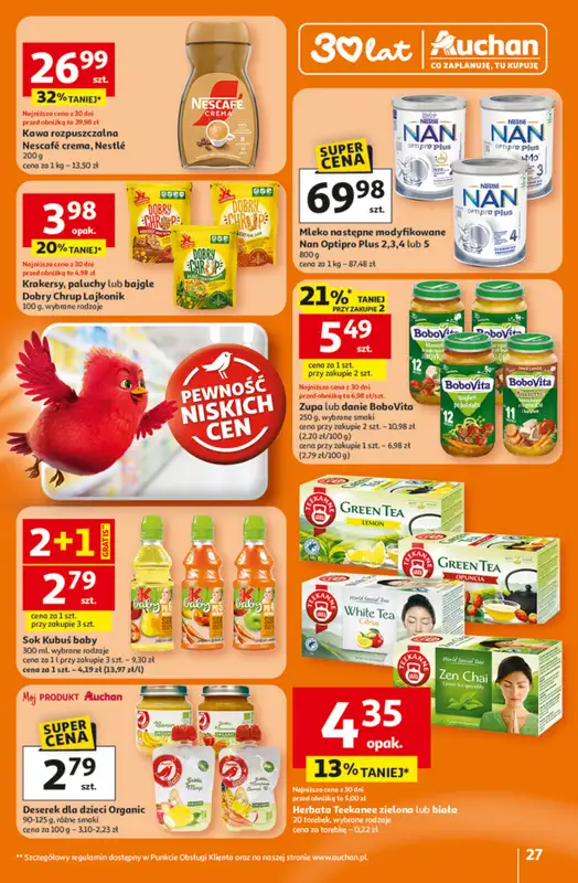 Auchan - gazetka promocyjna Gazetka 30 Lat Hipermarket Auchan od czwartku 15.01 do środy 21.01 - strona 27