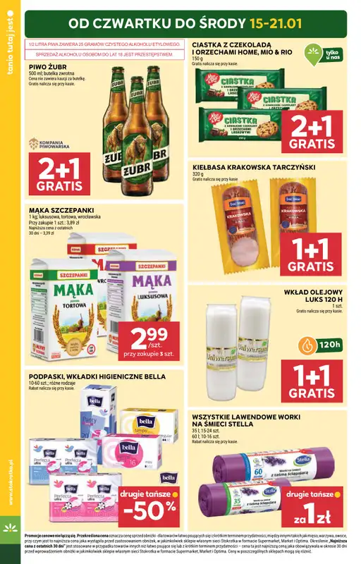 Stokrotka - gazetka promocyjna Gazetka Supermarket od czwartku 15.01 do środy 21.01 - strona 4