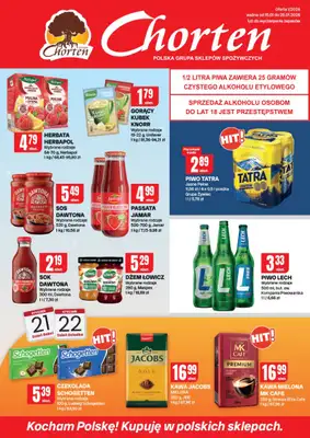 Chorten - gazetka promocyjna Gazetka Małopolska, Śląsk, Podkarpacie, Opolskie Market od czwartku 15.01 do niedzieli 25.01