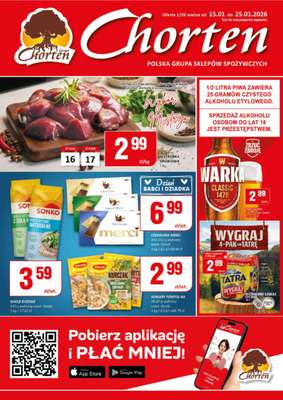 Chorten - gazetka promocyjna Gazetka Mazowsze Market od czwartku 15.01 do niedzieli 25.01