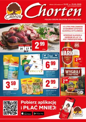 Chorten - gazetka promocyjna Gazetka Mazowsze Market od czwartku 15.01 do niedzieli 25.01