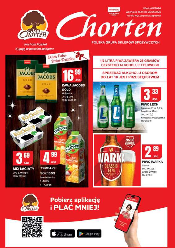 Chorten - gazetka promocyjna Gazetka Podlaskie Market od czwartku 15.01 do niedzieli 25.01