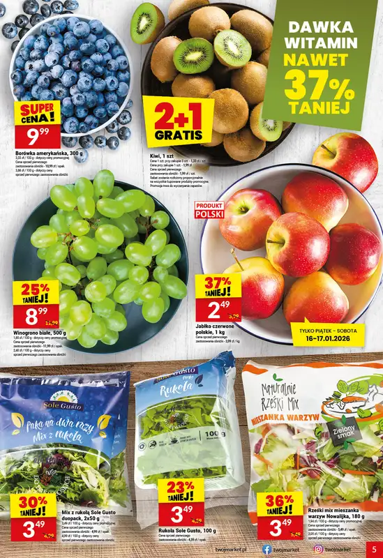 Twój Market - gazetka promocyjna Gazetka od środy 14.01 do wtorku 20.01 - strona 5