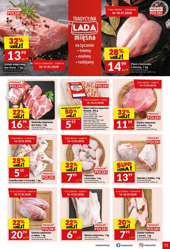 Twój Market - gazetka promocyjna Gazetka od środy 14.01 do wtorku 20.01 - strona 11