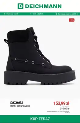 Deichmann - gazetka promocyjna Botki sznurowane damskie od wtorku 13.01  - strona 5