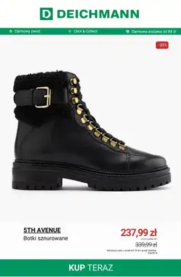 Deichmann - gazetka promocyjna Botki sznurowane damskie od wtorku 13.01  - strona 9