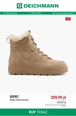Deichmann - gazetka promocyjna Botki sznurowane damskie od wtorku 13.01  - strona 10