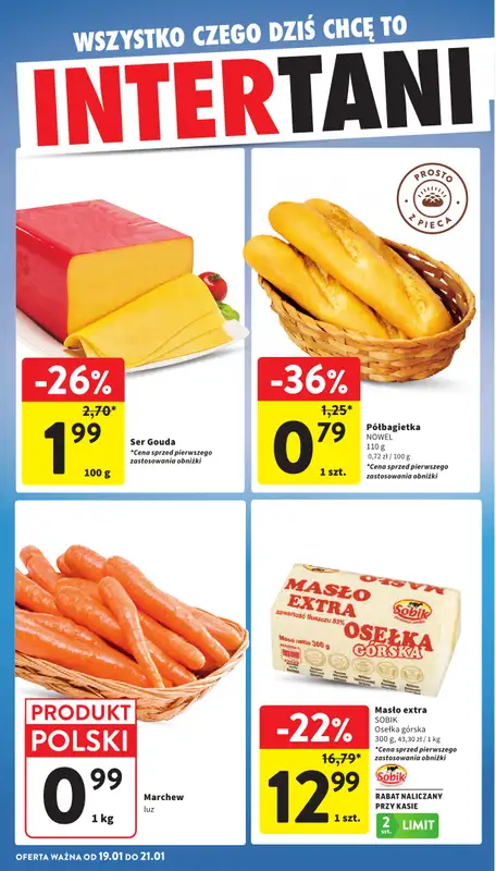 Intermarche - gazetka promocyjna Intertani start tygodnia od poniedziałku 19.01 do środy 21.01 - strona 2