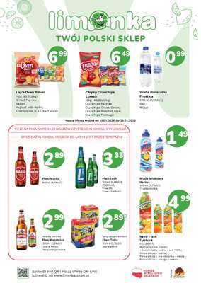 Limonka - gazetka promocyjna Plakaty promocyjne od czwartku 15.01 do niedzieli 25.01