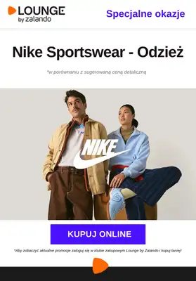 Lounge by Zalando - gazetka promocyjna Specjalne okazje: Nike Sportswear - Odzież od wtorku 13.01 do czwartku 15.01