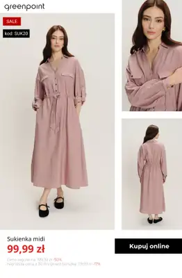 Greenpoint - gazetka promocyjna -20% na wszystkie sukienki od 59,99 zł! od wtorku 13.01  - strona 4