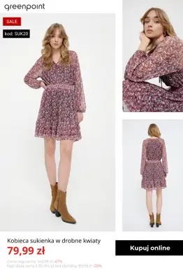 Greenpoint - gazetka promocyjna -20% na wszystkie sukienki od 59,99 zł! od wtorku 13.01  - strona 14