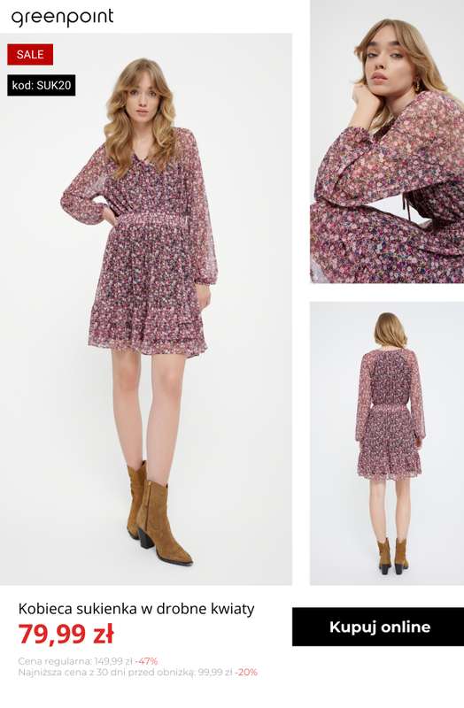 Greenpoint - gazetka promocyjna -20% na wszystkie sukienki od 59,99 zł! od wtorku 13.01  - strona 14