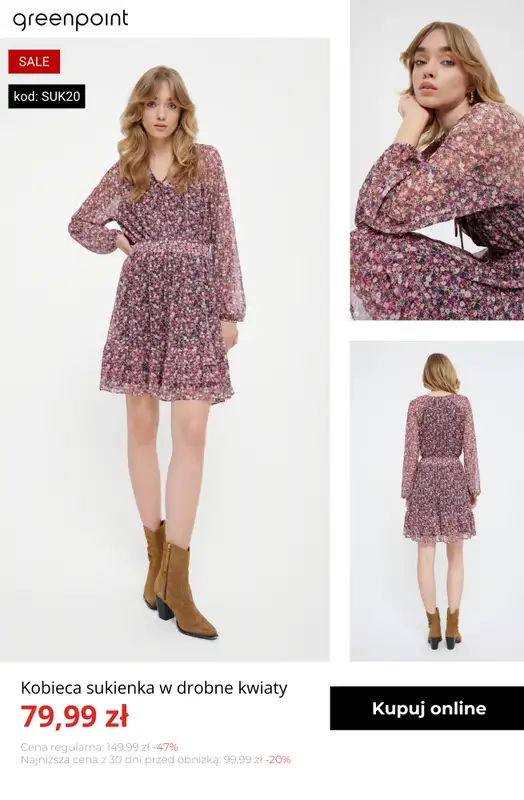 Greenpoint - gazetka promocyjna -20% na wszystkie sukienki od 59,99 zł! od wtorku 13.01  - strona 14