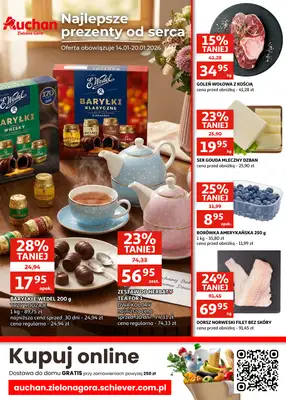 Auchan - gazetka promocyjna Gazetka Zielona Góra I Najlepsze prezenty od serca od środy 14.01 do wtorku 20.01