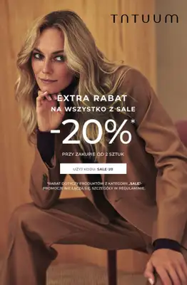BEST SALE - gazetka promocyjna Tatuum | Extra -20% na wszystko od wtorku 13.01 do poniedziałku 19.01